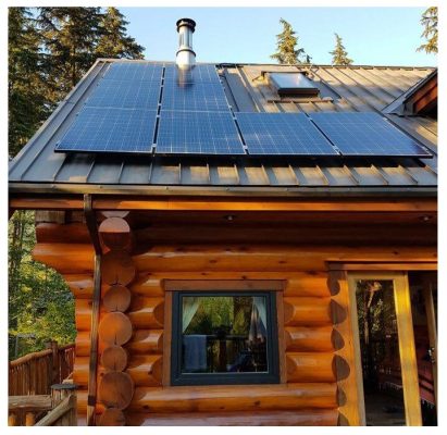 Solar panels and LED strip lighting