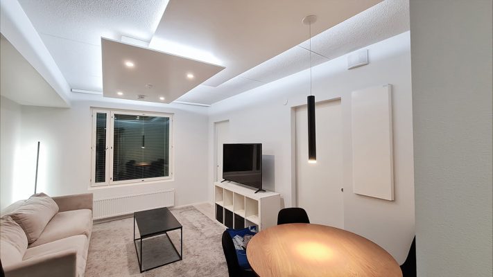 Making indirect light on the ceiling, renovation of a duplex