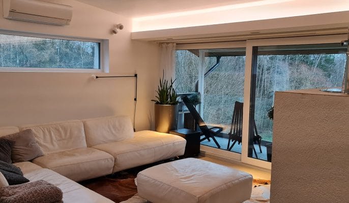 Indirect lighting in the living room – renovation and price