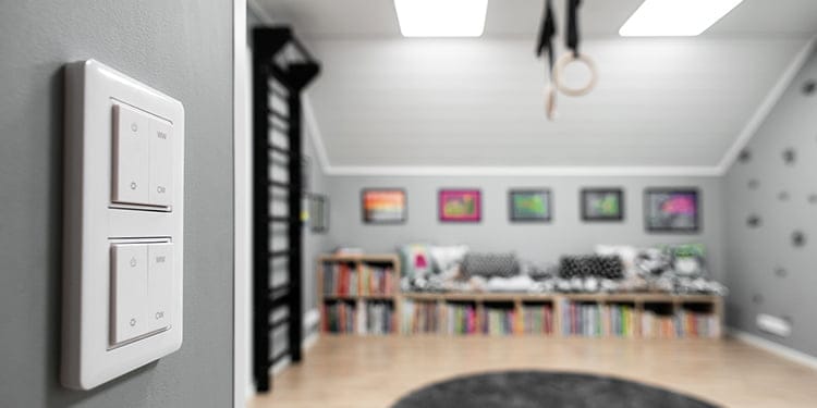 Led lighting child’s room – using dimmable lights and wireless switches