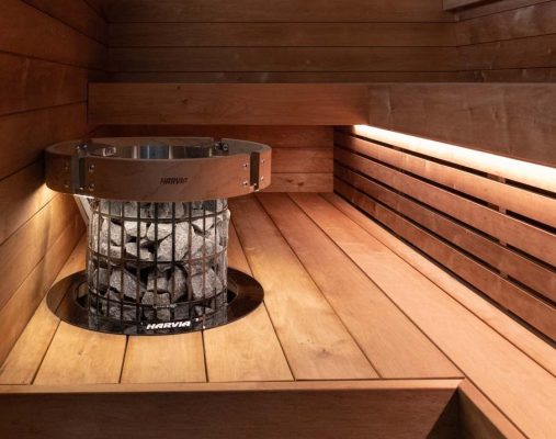 Relaxing sauna lighting