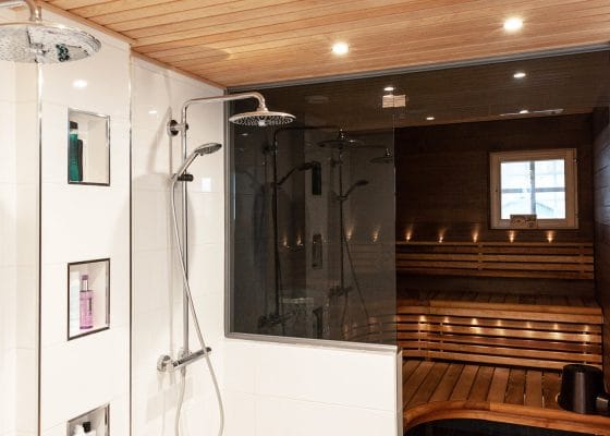 Sauna lights – led light profile, small spotlights and downlights