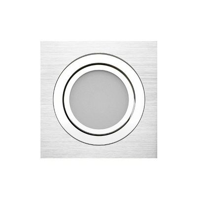 LED downlight — SQUARE SQ033BR, CCT 2900-4000-5300K,dimmable, tiltable 9W, Brushed aluminum, high CRI98