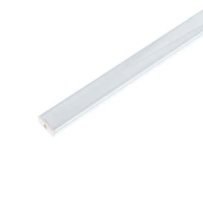 Surface LED strip aluminium PROFILE 3.0m, low, brushed aluminium